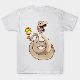 Snake as Musician with Maracas T-Shirt